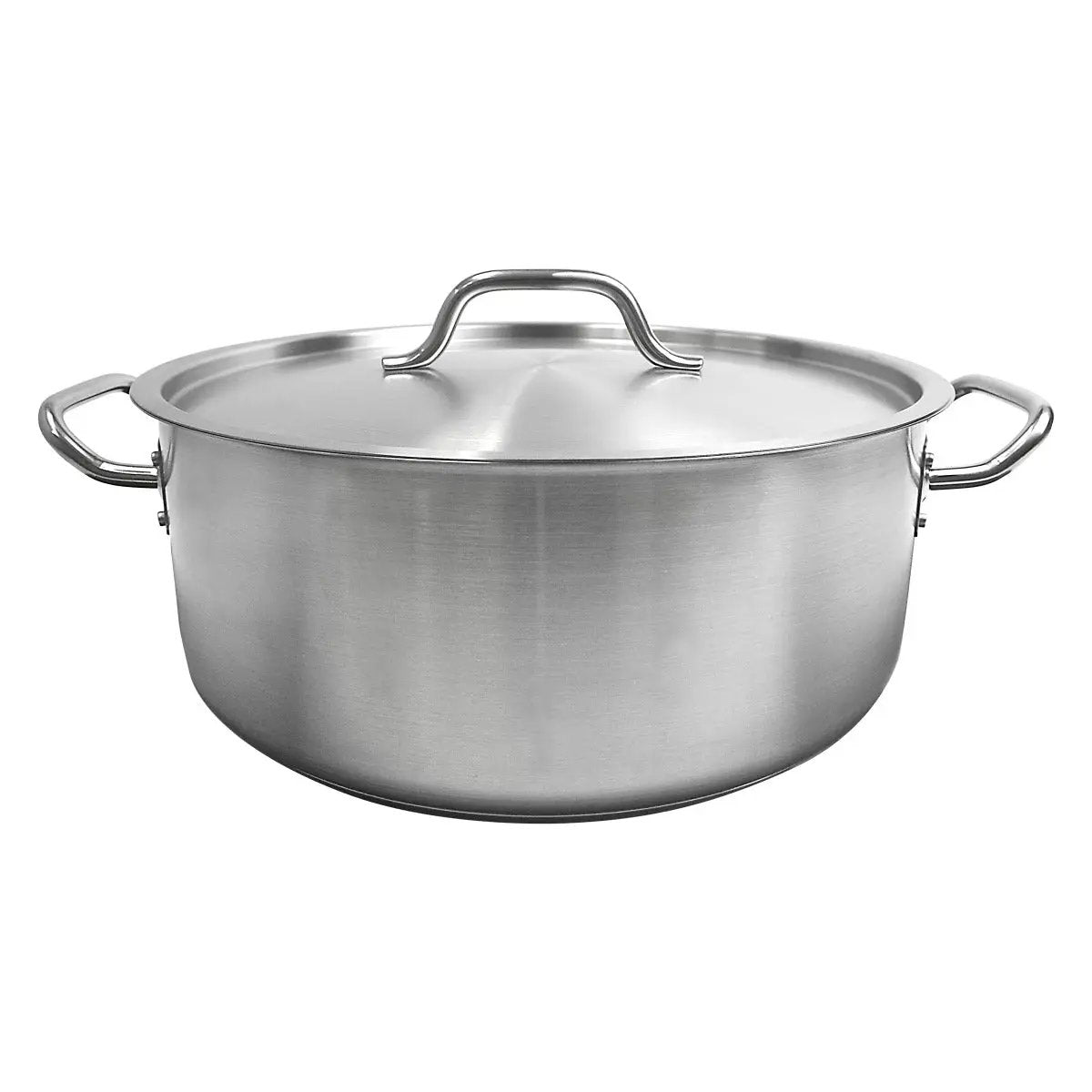 Thunder Group 15 qt, 15" Diameter x 5-3/4" Height, 2-3/8" Welded Handle, Brazier Pot with 15" Diameter x 1/2" Thickness Lid, Stainless Steel , Encapsulated Base, Dishwasher Safe, Standard Electric, Gas Cooktop, Halogen & Induction Ready by Thunder Group (thunder-group-15-qt-15-diameter-x-5-3-4-height-2-3-8-welded-handle-brazier-pot-with-15-diameter-x-1-2-thickness-lid-stainless-steel-encapsulated-base-dishwasher-safe-standard-electric-gas-cooktop-halogen-induction-ready)