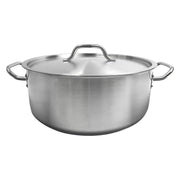 Thunder Group 15 qt, 15" Diameter x 5-3/4" Height, 2-3/8" Welded Handle, Brazier Pot with 15" Diameter x 1/2" Thickness Lid, Stainless Steel , Encapsulated Base, Dishwasher Safe, Standard Electric, Gas Cooktop, Halogen & Induction Ready by Thunder Group (thunder-group-15-qt-15-diameter-x-5-3-4-height-2-3-8-welded-handle-brazier-pot-with-15-diameter-x-1-2-thickness-lid-stainless-steel-encapsulated-base-dishwasher-safe-standard-electric-gas-cooktop-halogen-induction-ready)