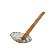 Thunder Group 6" Diameter x 1-3/4" Height, Galvanized Fine Mesh Skimmer, Galvanized Wire Mesh with 11-1/2" length x 1-1/8" width Bamboo Handle by Thunder Group (thunder-group-6-diameter-x-1-3-4-height-galvanized-fine-mesh-skimmer-galvanized-wire-mesh-with-11-1-2-length-x-1-1-8-width-bamboo-handle)