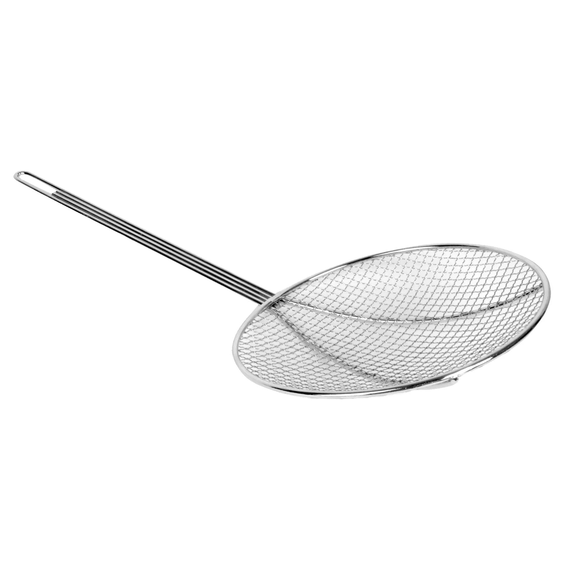 Thunder Group 6" Diameter, 13" Handle Length, Round Wire Skimmer, Nickel Plated, Easy to Clean by Thunder Group (thunder-group-6-diameter-13-handle-length-round-wire-skimmer-nickel-plated-easy-to-clean)