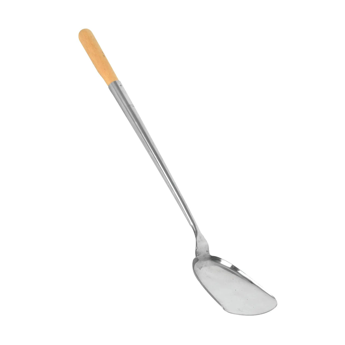 Thunder Group 4-1/4" x 4-1/2", Shovel, Stainless Steel Shovel with 14-5/8" Length of Wooden Handle and 3-7/8" Wooden Grip Tip by Thunder Group (thunder-group-4-1-4-x-4-1-2-shovel-stainless-steel-shovel-with-14-5-8-length-of-wooden-handle-and-3-7-8-wooden-grip-tip)