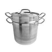 Thunder Group 12 qt, Outer Pan: 10-7/8" Diameter x 9-3/8" Height, Inner Basket: 9-5/8" Diameter x 8-1/2" Height, with 2-5/8" Welded Handle, Overall Heights: 11-1/4", Pasta Cooker with 11" Diameter x 1/2" Thickness Lid, Stainless Steel by Thunder Group (thunder-group-12-qt-outer-pan-10-7-8-diameter-x-9-3-8-height-inner-basket-9-5-8-diameter-x-8-1-2-height-with-2-5-8-welded-handle-overall-heights-11-1-4-pasta-cooker-with-11-diameter-x-1-2-thickness-lid-stainless-steel)