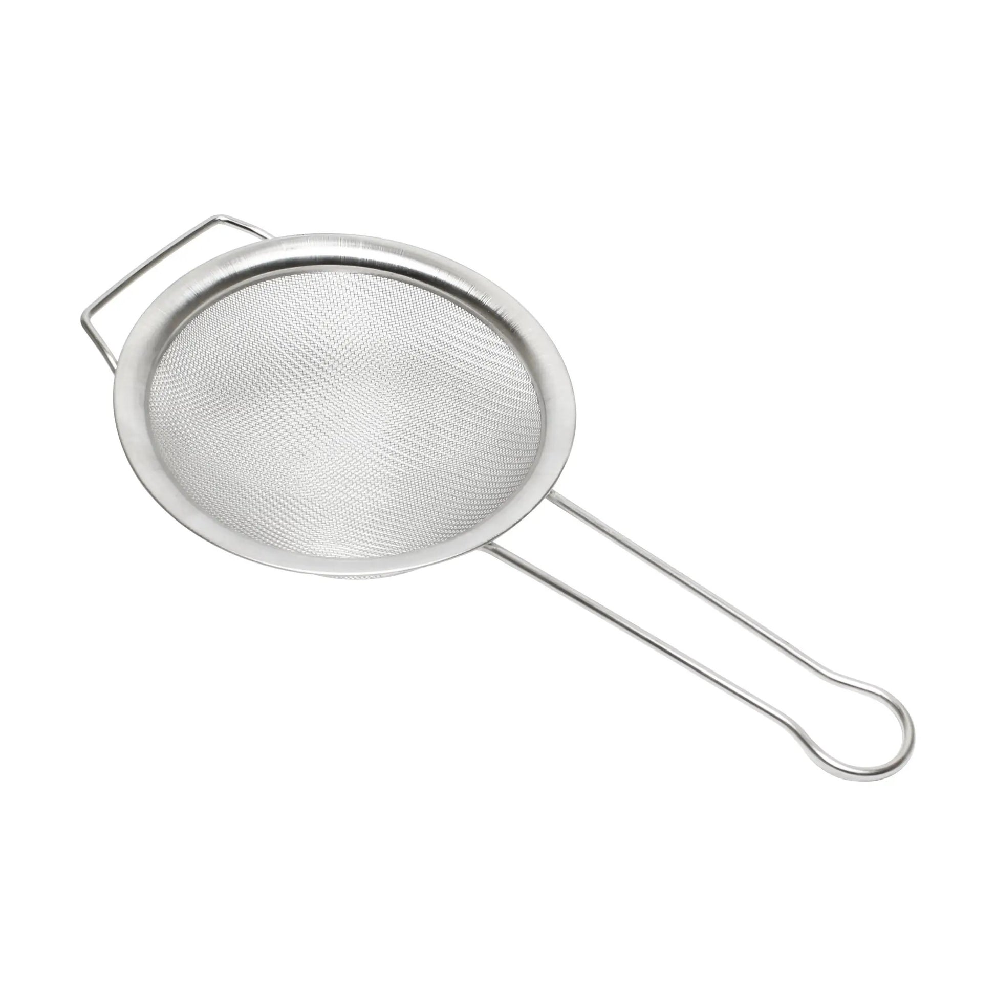 Thunder Group 8" Diameter x 2-1/2" Height, 6-3/8" Handle Length, 3/4" Support Handle, Strainer with Support Handle, Stainless Steel Single Mesh with frame and support handle by Thunder Group (thunder-group-8-diameter-x-2-1-2-height-6-3-8-handle-length-3-4-support-handle-strainer-with-support-handle-stainless-steel-single-mesh-with-frame-and-support-handle)