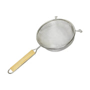 Thunder Group 8" Diameter x 3" Height, 6-1/2" Handle Length, Single Medium Mesh Strainer, Stainless Steel Mesh with Flat Wooden Handle by Thunder Group (thunder-group-8-diameter-x-3-height-6-1-2-handle-length-single-medium-mesh-strainer-stainless-steel-mesh-with-flat-wooden-handle)