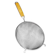 Thunder Group 8" Diameter x 3" Height, 6-1/2" Handle Length, Double Medium Mesh Strainer, Stainless Steel Mesh with Flat Wooden Handle by Thunder Group (thunder-group-8-diameter-x-3-height-6-1-2-handle-length-double-medium-mesh-strainer-stainless-steel-mesh-with-flat-wooden-handle)