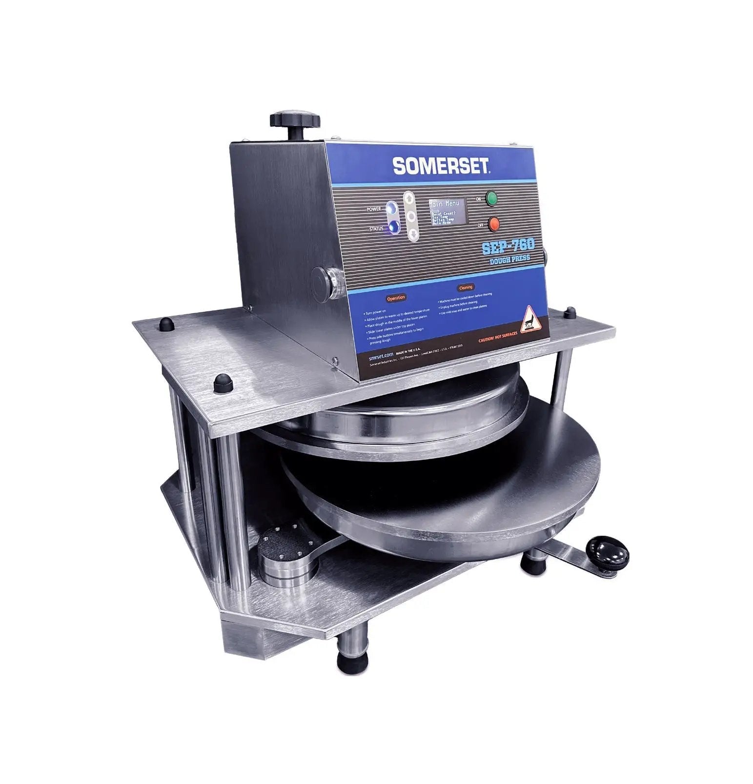 Somerset SEP-760 Dough Press – side view