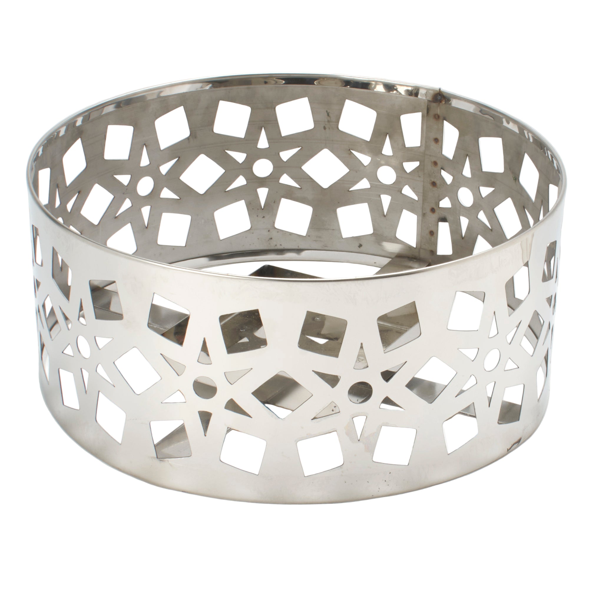 Silver Stainless Steel Round Platter Stand - 12 Inch