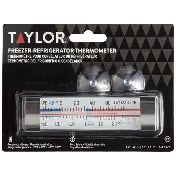 Taylor 5925NFS Refrigerator & Freezer Tube Thermometer Product Packaging Picture