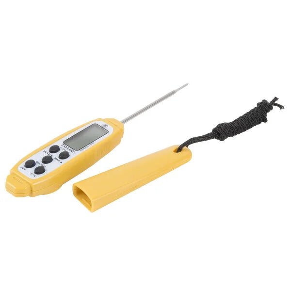 Taylor 9848EFDA Waterproof Digital Thermometer, -40°F to 450°F Product Image with Cover