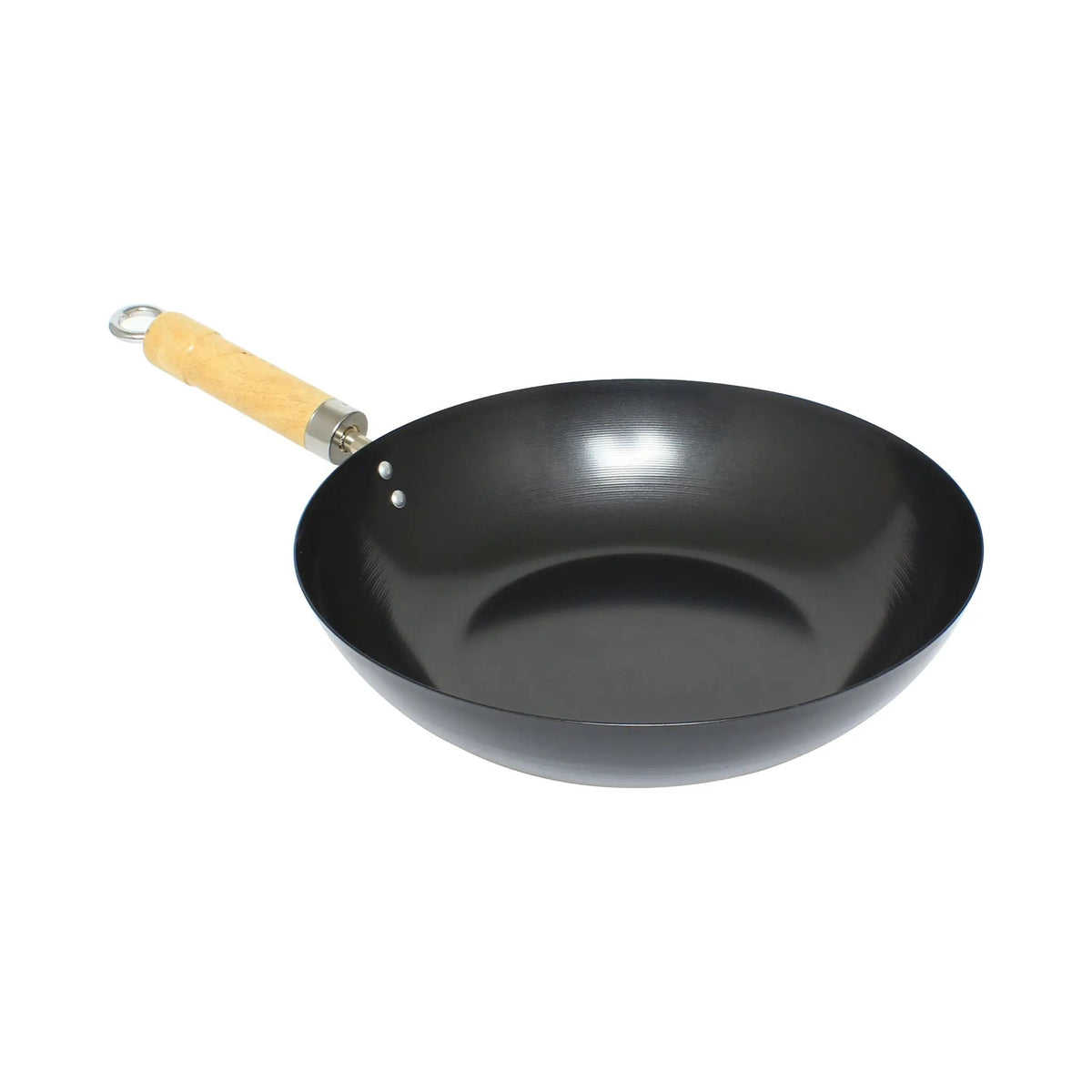 Thunder Group 12" Diameter x 3" Deep, Non-Stick Coating Wok, Carbon Steel with 7-1/4" Wooden Handle, Made in Taiwan by Thunder Group (thunder-group-12-diameter-x-3-deep-non-stick-coating-wok-carbon-steel-with-7-1-4-wooden-handle-made-in-taiwan)