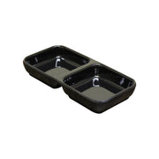 Thunder Group 4 oz, 6" x 3", Twin Sauce Dish, Classic Black Dinnerware, Melamine, BPA Free, Dishwasher Safe, Break-Resistant, Shatter-Resistant, No Microwave, No Oven, NSF by Thunder Group (thunder-group-4-oz-6-x-3-twin-sauce-dish-classic-black-dinnerware-melamine-bpa-free-dishwasher-safe-break-resistant-shatter-resistant-no-microwave-no-oven-nsf)
