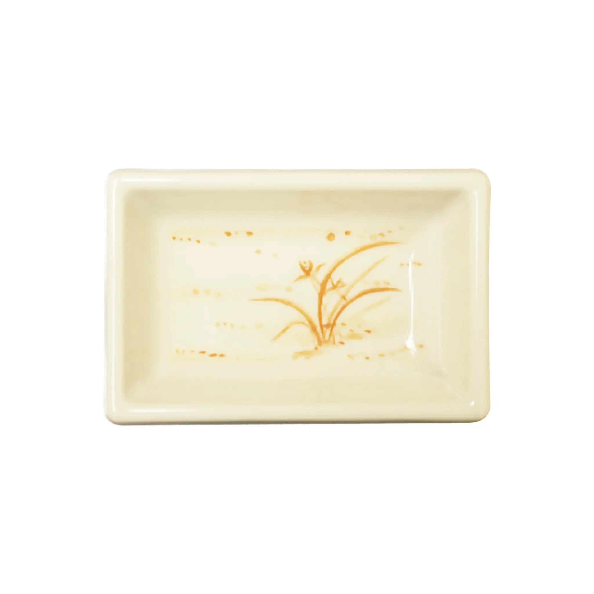 Thunder Group 2 oz, 3-3/4" x 2-1/2" x 1", Rectangular Sauce Dish, Gold Orchid Dinnerware, Melamine, BPA Free, Dishwasher Safe, Break-Resistant, Shatter-Resistant, No Microwave, No Oven, NSF by Thunder Group (thunder-group-2-oz-3-3-4-x-2-1-2-x-1-rectangular-sauce-dish-gold-orchid-dinnerware-melamine-bpa-free-dishwasher-safe-break-resistant-shatter-resistant-no-microwave-no-oven-nsf)