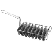 Thunder Group 21-1/4" x 6-3/4" x 9", 8 Mould Taco Basket, Nickel Plated, (Basket size: 12" x 7" x 3"), (Taco Slot Size: 5-7/8" x 1-1/4" x 3-1/8"), Basket Holder Thickness: 0.4mm by Thunder Group (thunder-group-21-1-4-x-6-3-4-x-9-8-mould-taco-basket-nickel-plated-basket-size-12-x-7-x-3-taco-slot-size-5-7-8-x-1-1-4-x-3-1-8-basket-holder-thickness-0-4mm)