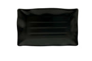 Thunder Group 11-1/4" x 7-1/4", 1" Deep, Wavy Rectangular Plate, Classic Black Dinnerware, Melamine, BPA Free, Dishwasher Safe, Break-Resistant, Shatter-Resistant, No Microwave, No Oven, NSF by Thunder Group (thunder-group-11-1-4-x-7-1-4-1-deep-wavy-rectangular-plate-classic-black-dinnerware-melamine-bpa-free-dishwasher-safe-break-resistant-shatter-resistant-no-microwave-no-oven-nsf)