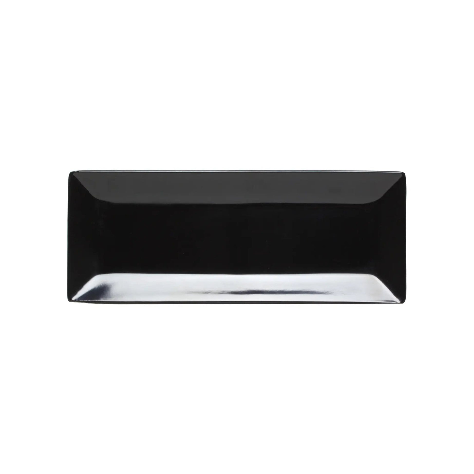 Thunder Group 15" x 5-1/4", 1" Deep, Rectangular Appetizer Tray, Classic Black Dinnerware, Melamine, BPA Free, Dishwasher Safe, Break-Resistant, Shatter-Resistant, No Microwave, No Oven, NSF by Thunder Group (thunder-group-15-x-5-1-4-1-deep-rectangular-appetizer-tray-classic-black-dinnerware-melamine-bpa-free-dishwasher-safe-break-resistant-shatter-resistant-no-microwave-no-oven-nsf)