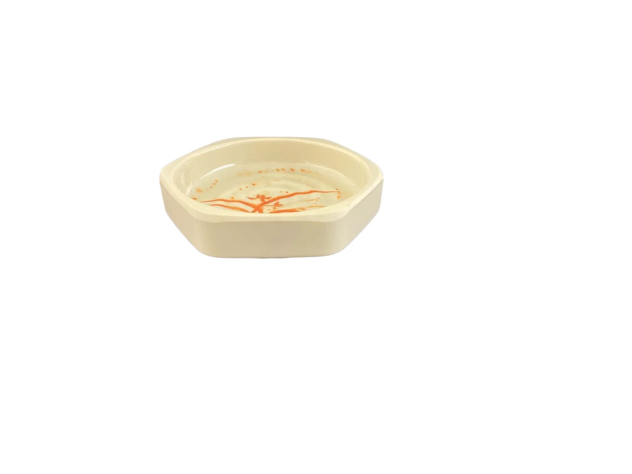 Thunder Group 3 oz, 4" Diameter x 1" Height, Hexagon Shape with Round Base Dish, Gold Orchid Dinnerware, Melamine, BPA Free, Dishwasher Safe, Break-Resistant, Shatter-Resistant, No Microwave, No Oven, NSF by Thunder Group (thunder-group-3-oz-4-diameter-x-1-height-hexagon-shape-with-round-base-dish-gold-orchid-dinnerware-melamine-bpa-free-dishwasher-safe-break-resistant-shatter-resistant-no-microwave-no-oven-nsf)