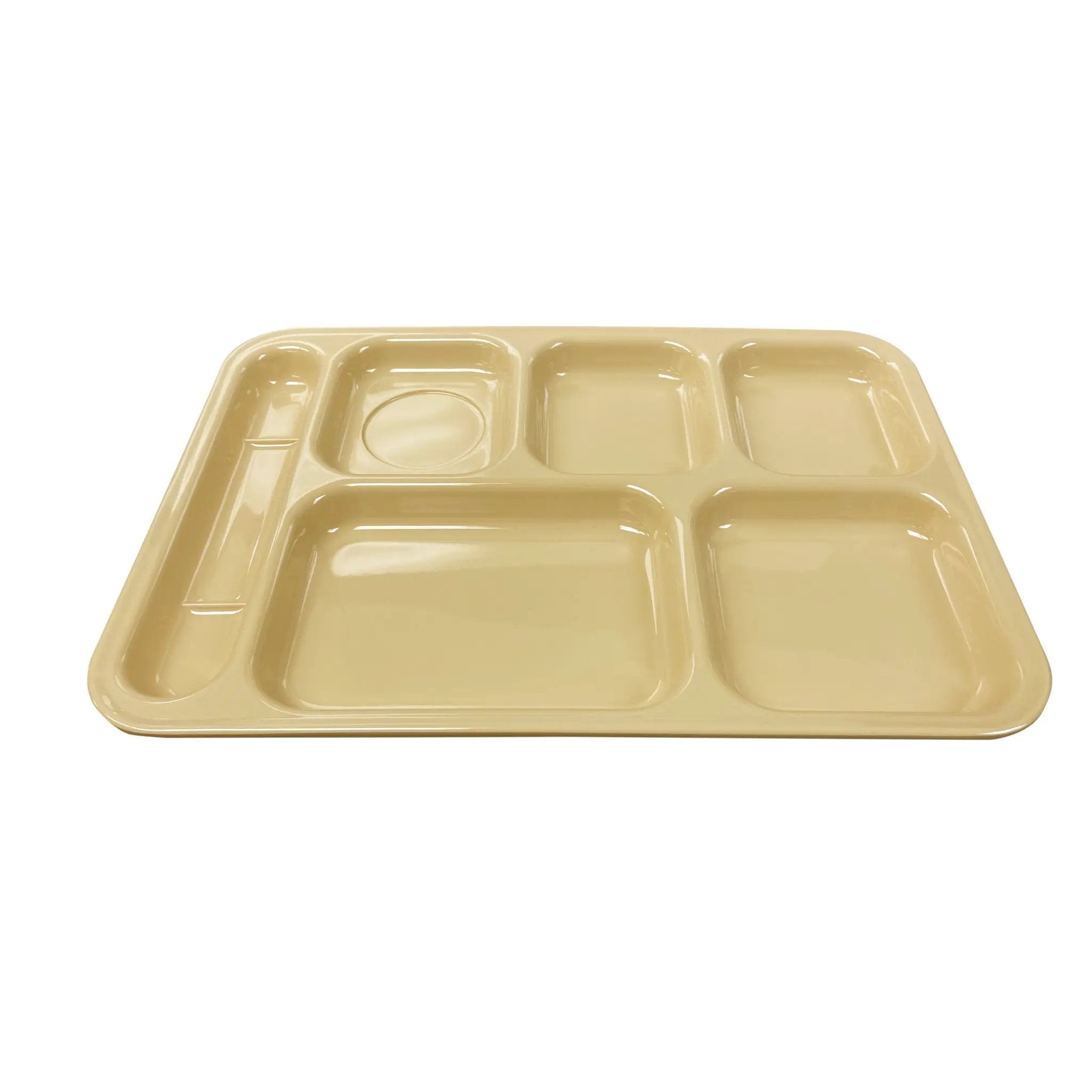 Thunder Group 14-1/2" x 10" x 7/8", Left Hand 6 Compartment Tray, Tan Color, Melamine, NSF by Thunder Group (thunder-group-14-1-2-x-10-x-7-8-left-hand-6-compartment-tray-tan-color-melamine-nsf)