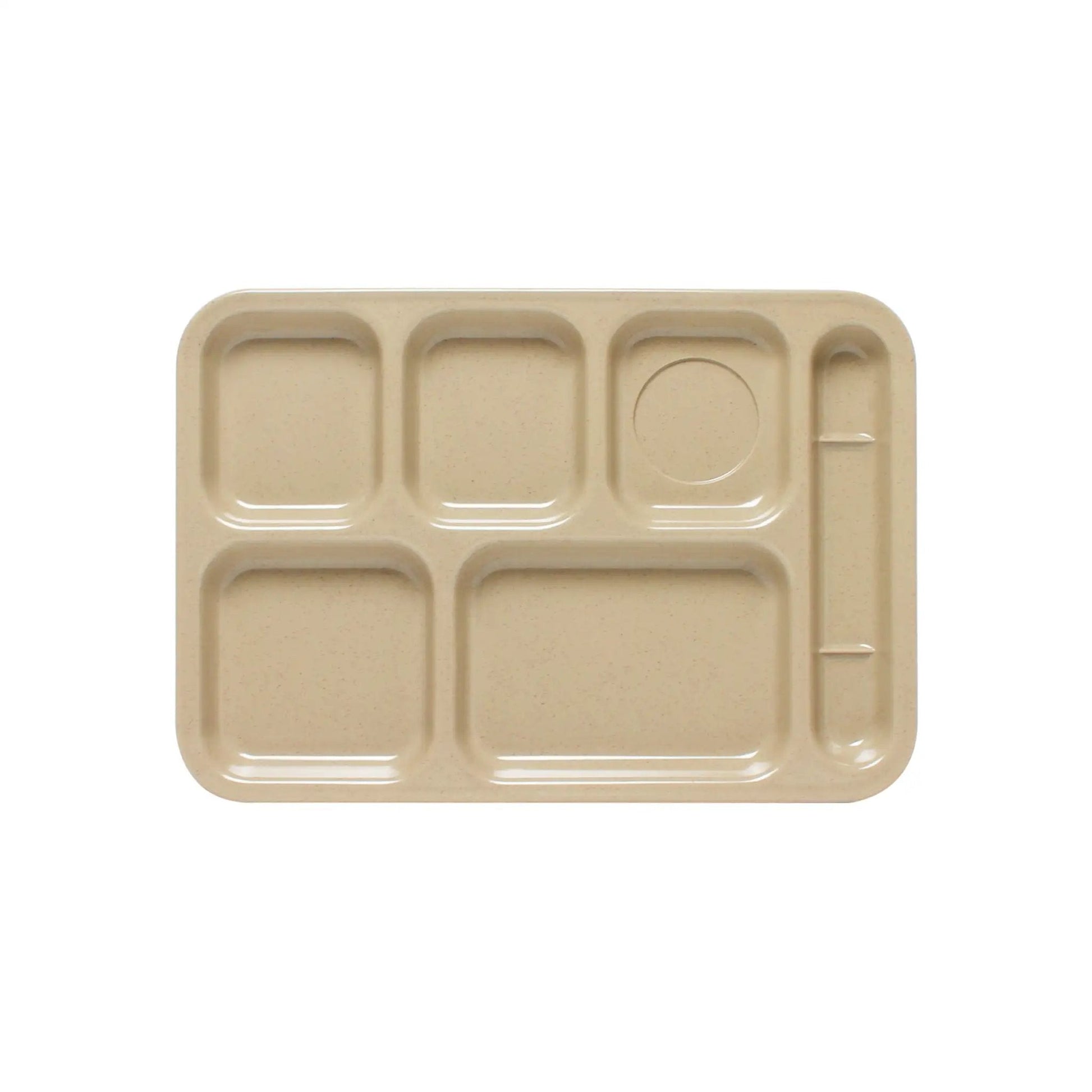 Thunder Group 14-1/2" x 10" x 7/8", Right Hand 6 Compartment Tray, Sand Color, Melamine, BPA Free, Dishwasher Safe, Break-Resistant, Shatter-Resistant, No Microwave, No Oven, NSF by Thunder Group (thunder-group-14-1-2-x-10-x-7-8-right-hand-6-compartment-tray-sand-color-melamine-bpa-free-dishwasher-safe-break-resistant-shatter-resistant-no-microwave-no-oven-nsf)