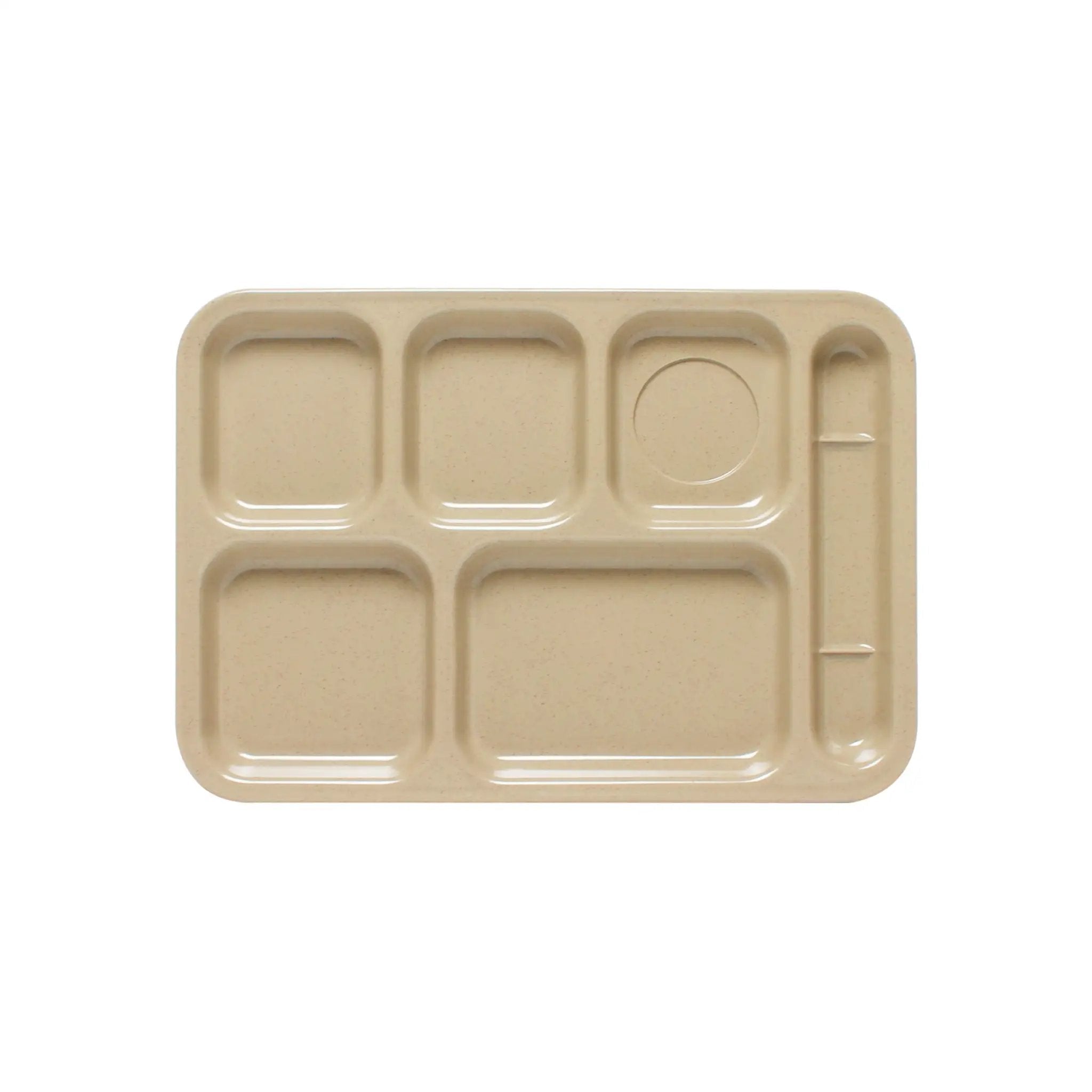 Thunder Group 14-1/2" x 10" x 7/8", Right Hand 6 Compartment Tray, Sand Color, Melamine, BPA Free, Dishwasher Safe, Break-Resistant, Shatter-Resistant, No Microwave, No Oven, NSF by Thunder Group (thunder-group-14-1-2-x-10-x-7-8-right-hand-6-compartment-tray-sand-color-melamine-bpa-free-dishwasher-safe-break-resistant-shatter-resistant-no-microwave-no-oven-nsf)