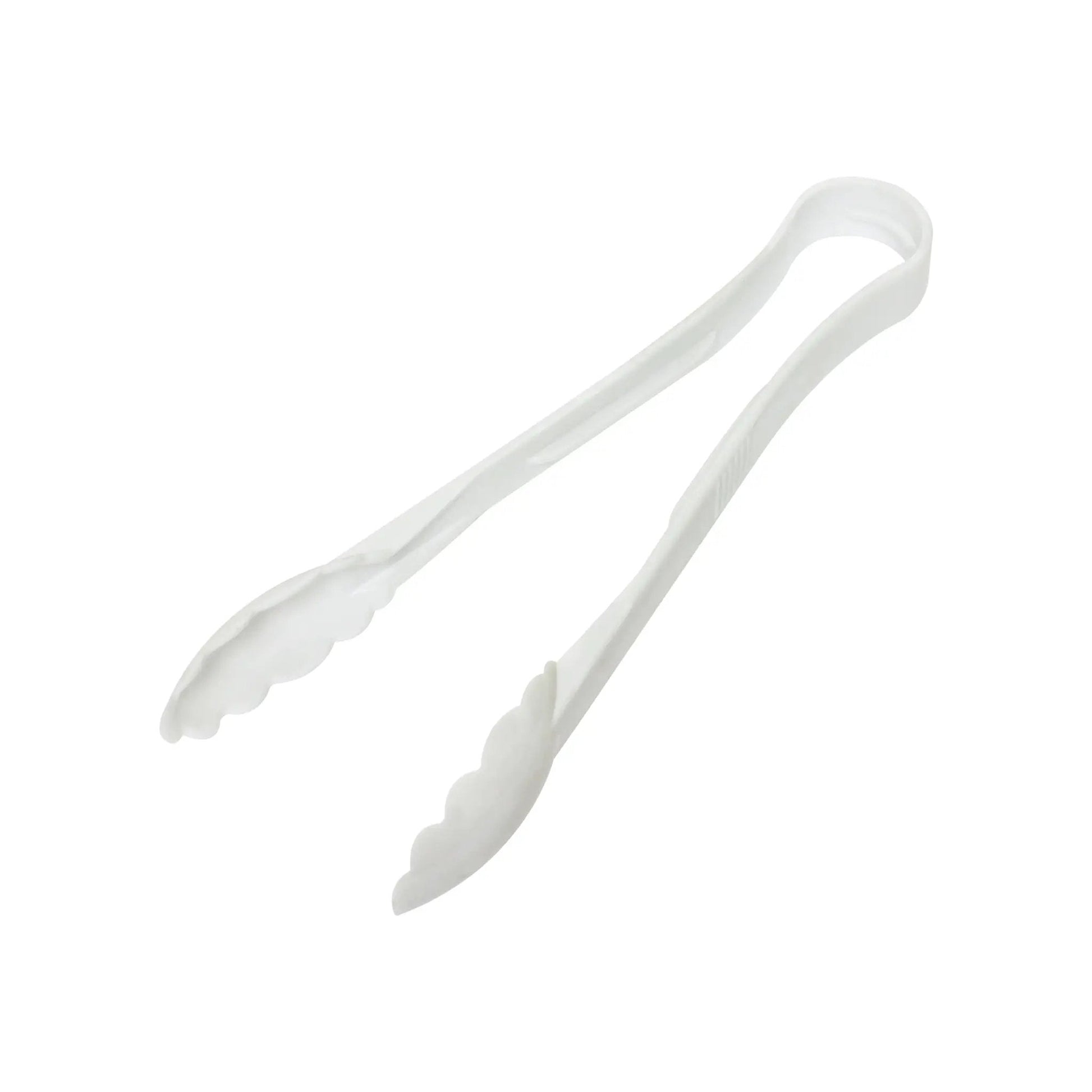 Thunder Group 9" x 3" x 1-5/8", Scallop Grip Tong, White Color, Polycarbonate, One-Piece, Dishwasher Safe, Break-Resistant, Shatter-Resistant, Color Coded, No Microwave, No Oven, NSF by Thunder Group (thunder-group-9-x-3-x-1-5-8-scallop-grip-tong-white-color-polycarbonate-one-piece-dishwasher-safe-break-resistant-shatter-resistant-color-coded-no-microwave-no-oven-nsf)
