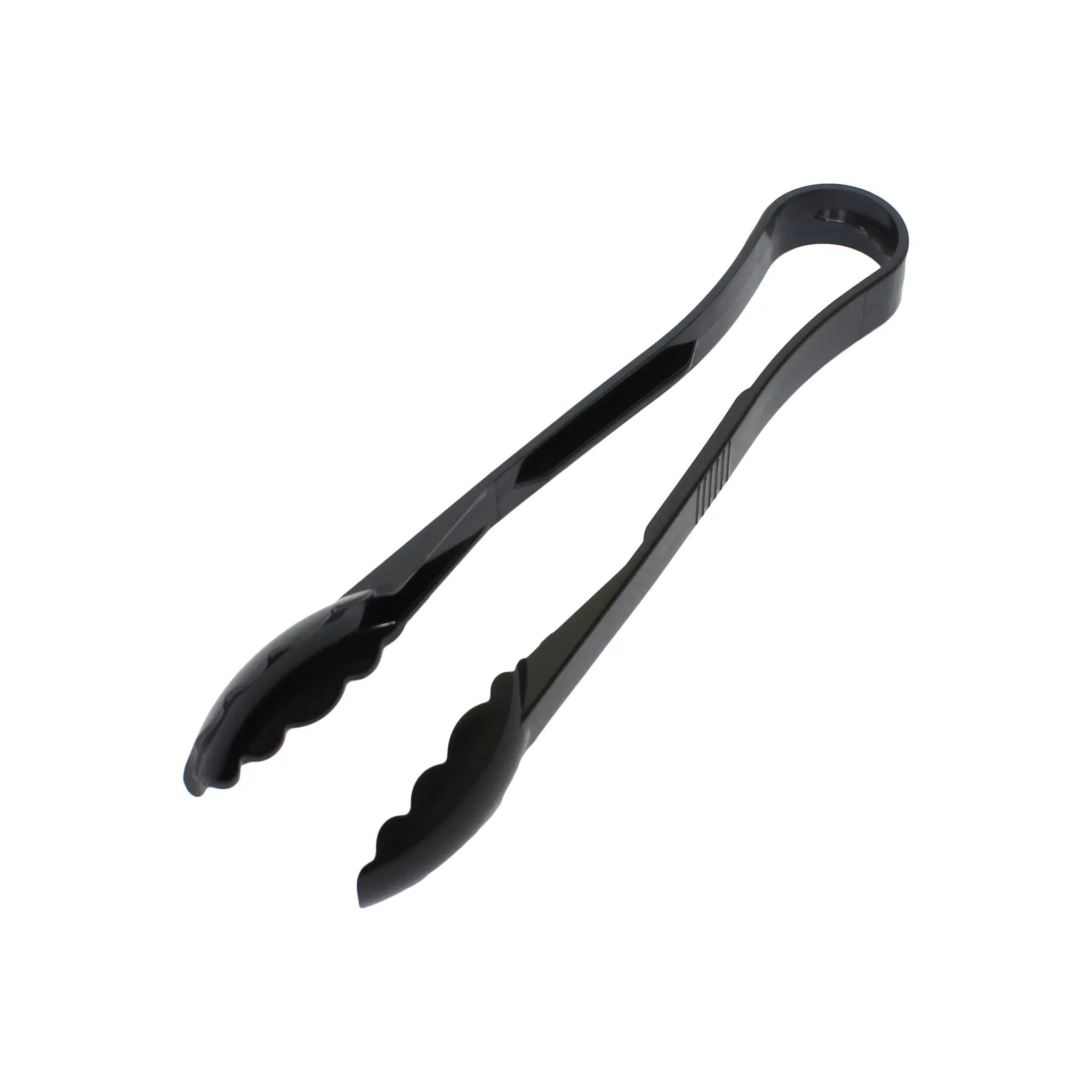 Thunder Group 12" x 3-3/8" x 1-3/4", Scallop Grip Tong, Black Color, Polycarbonate, One-Piece, Dishwasher Safe, Break-Resistant, Shatter-Resistant, Color Coded, No Microwave, No Oven, NSF by Thunder Group (thunder-group-12-x-3-3-8-x-1-3-4-scallop-grip-tong-black-color-polycarbonate-one-piece-dishwasher-safe-break-resistant-shatter-resistant-color-coded-no-microwave-no-oven-nsf)