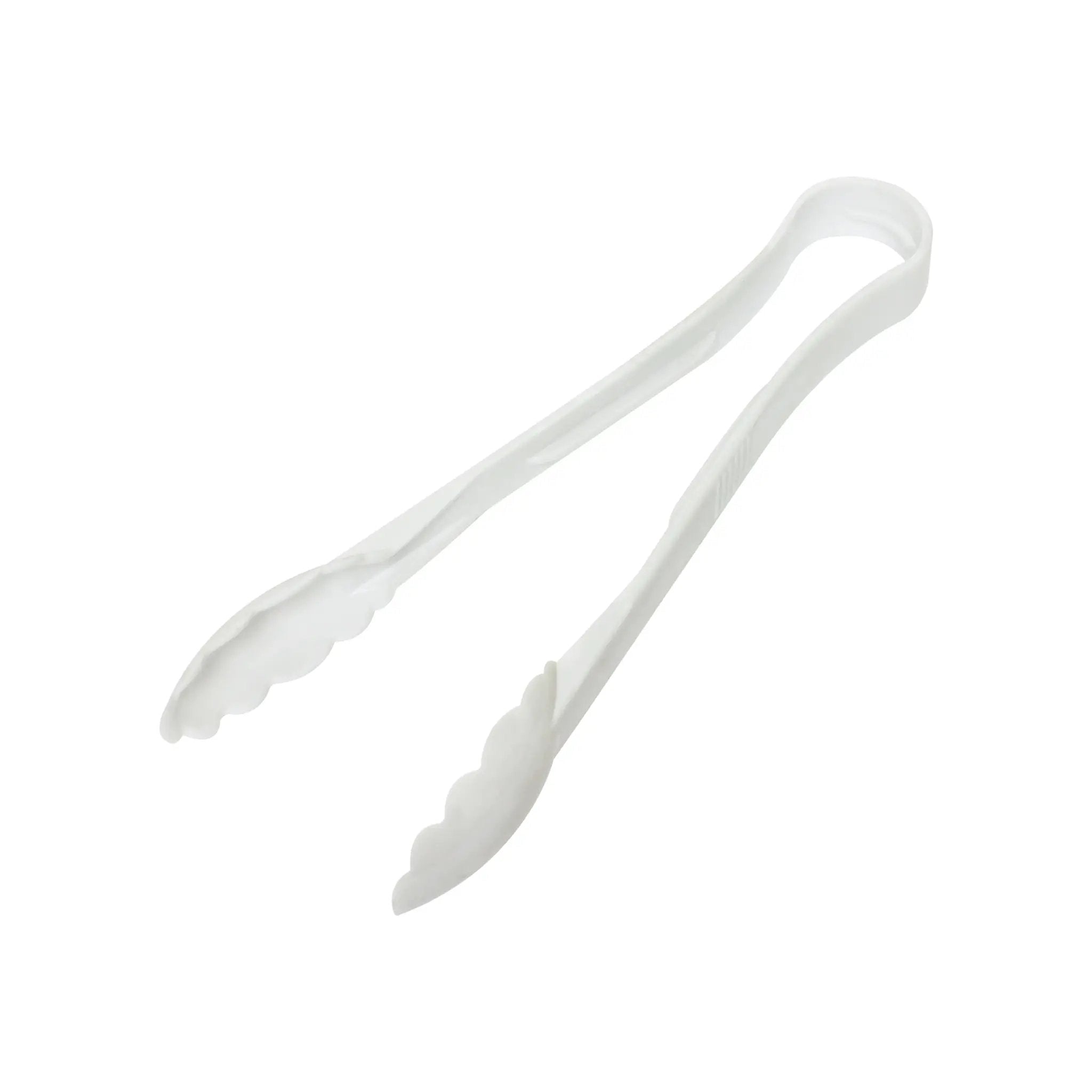 Thunder Group 12" x 3-3/8" x 1-3/4", Scallop Grip Tong, White Color, Polycarbonate, One-Piece, Dishwasher Safe, Break-Resistant, Shatter-Resistant, Color Coded, No Microwave, No Oven, NSF by Thunder Group (thunder-group-12-x-3-3-8-x-1-3-4-scallop-grip-tong-white-color-polycarbonate-one-piece-dishwasher-safe-break-resistant-shatter-resistant-color-coded-no-microwave-no-oven-nsf)