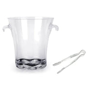 Thunder Group 4 qt, 8-1/2" Diameter, Ice Bucket with 6" Tong for Bottle Service, Clear Color, Polycarbonate, Starburst Heavy Base, Patented, Dishwasher Safe, Break-Resistant, Shatter-Resistant, No Microwave, No Oven by Thunder Group (thunder-group-4-qt-8-1-2-diameter-ice-bucket-with-6-tong-for-bottle-service-clear-color-polycarbonate-starburst-heavy-base-patented-dishwasher-safe-break-resistant-shatter-resistant-no-microwave-no-oven)
