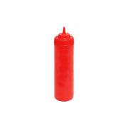 Thunder Group 24 oz, 2-3/4" Diameter x 9-3/8" Height, Wide-Mouth Squeeze Bottle, Red Color (6PC/PK), Polyethylene Bottle with Polypropylene Cap, Temperature withhold for Cap: 194?F, Easy Cleaning and Refilling, Temperature withhold for Bottle: 158?F by Thunder Group (thunder-group-24-oz-2-3-4-diameter-x-9-3-8-height-wide-mouth-squeeze-bottle-red-color-6pc-pk-polyethylene-bottle-with-polypropylene-cap-temperature-withhold-for-cap-194-f-easy-cleaning-and-refilling-temperature-withhold-for-bottle-158-f)