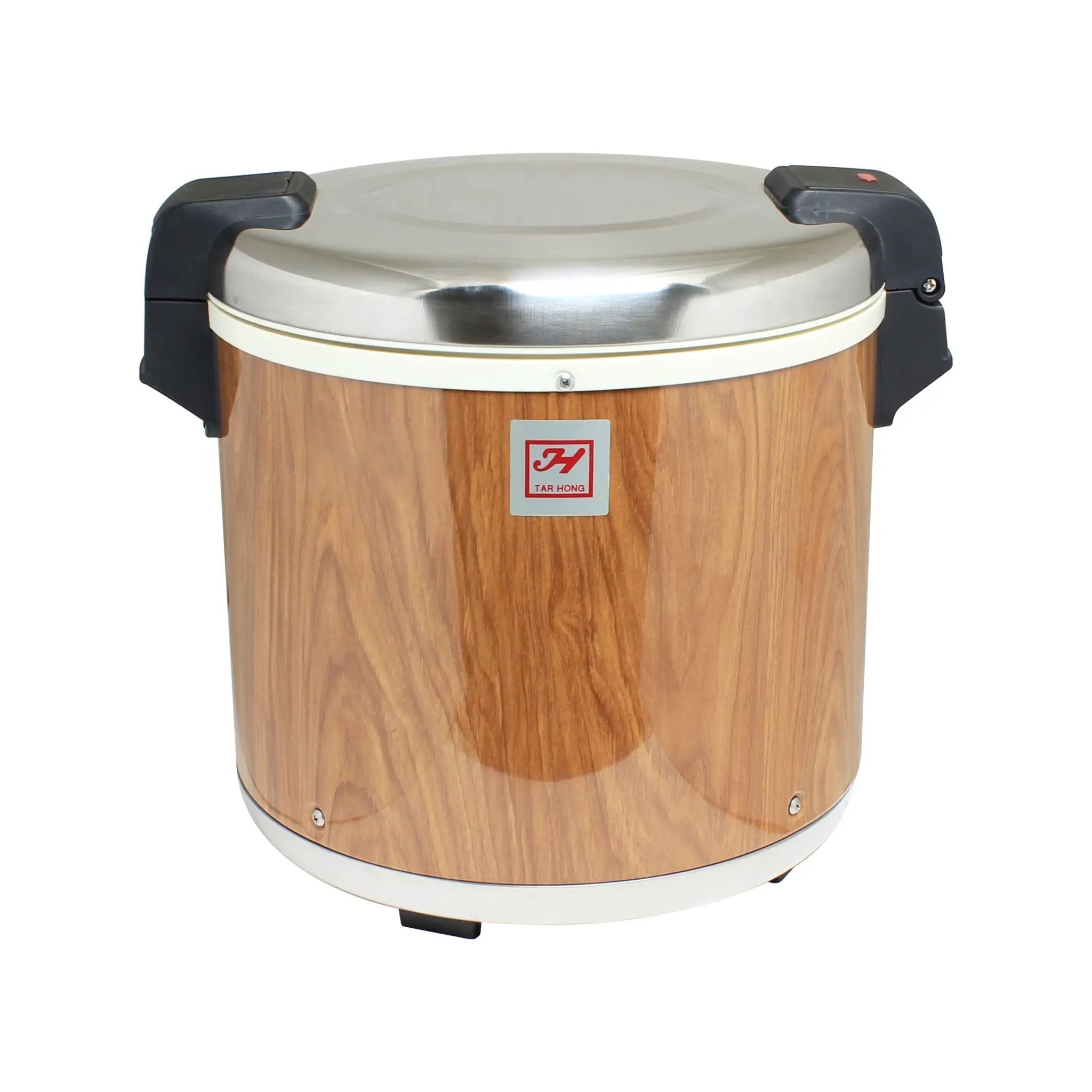 Thunder Group 50 Cup, 15-3/4" Diameter x 15" Height, Electric Rice Warmer, Mirror Finished Stainless Steel Hinged Lid and base with Wood Grain accented body, Aluminum Teflon Coated Inner Pot (1.0 mm Thickness), Voltage: 110V-120V/60Hz by Thunder Group (thunder-group-50-cup-15-3-4-diameter-x-15-height-electric-rice-warmer-mirror-finished-stainless-steel-hinged-lid-and-base-with-wood-grain-accented-body-aluminum-teflon-coated-inner-pot-1-0-mm-thickness-voltage-110v-120v-60hz)