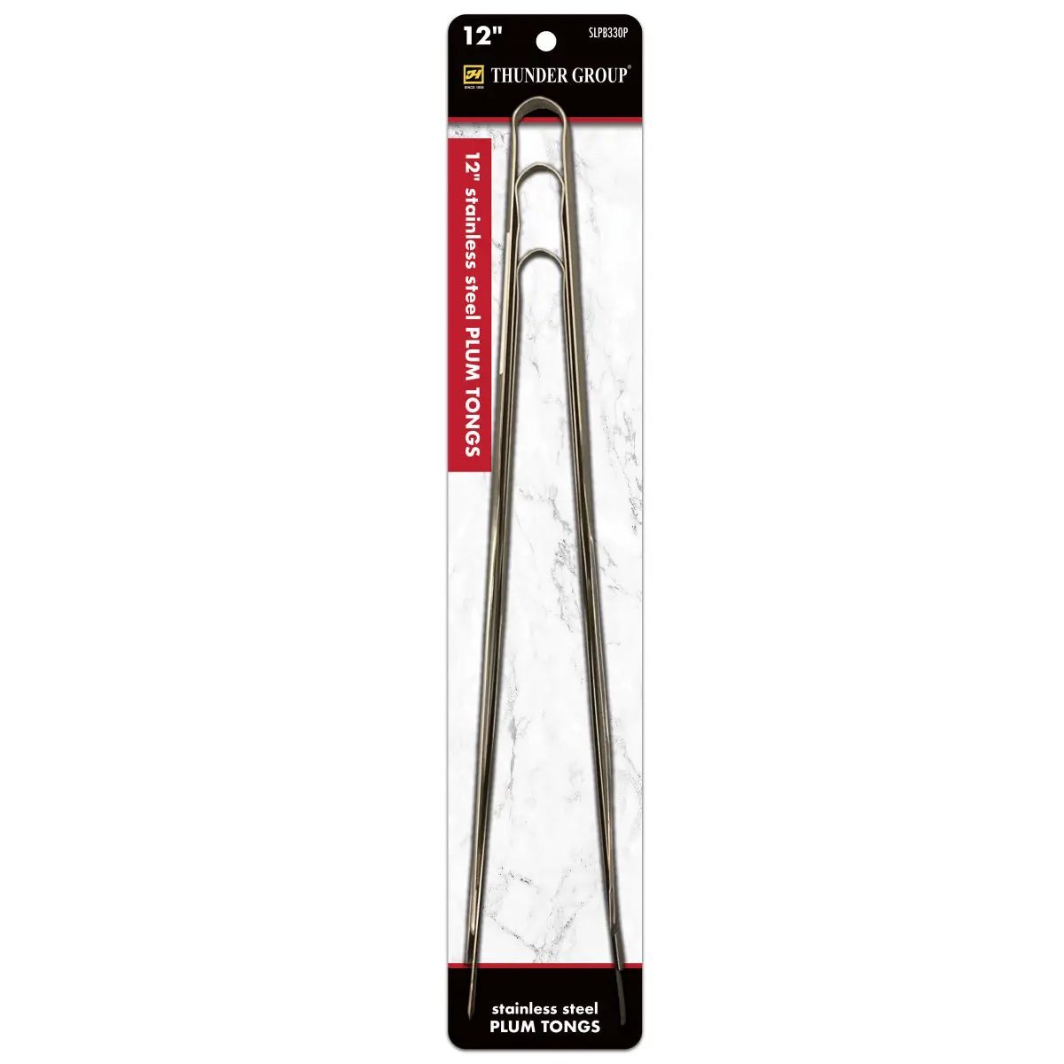 Thunder Group 12" PLUM TONG, STAINLESS STEEL, 3/PACK by Thunder Group (thunder-group-12-plum-tong-stainless-steel-3-pack)
