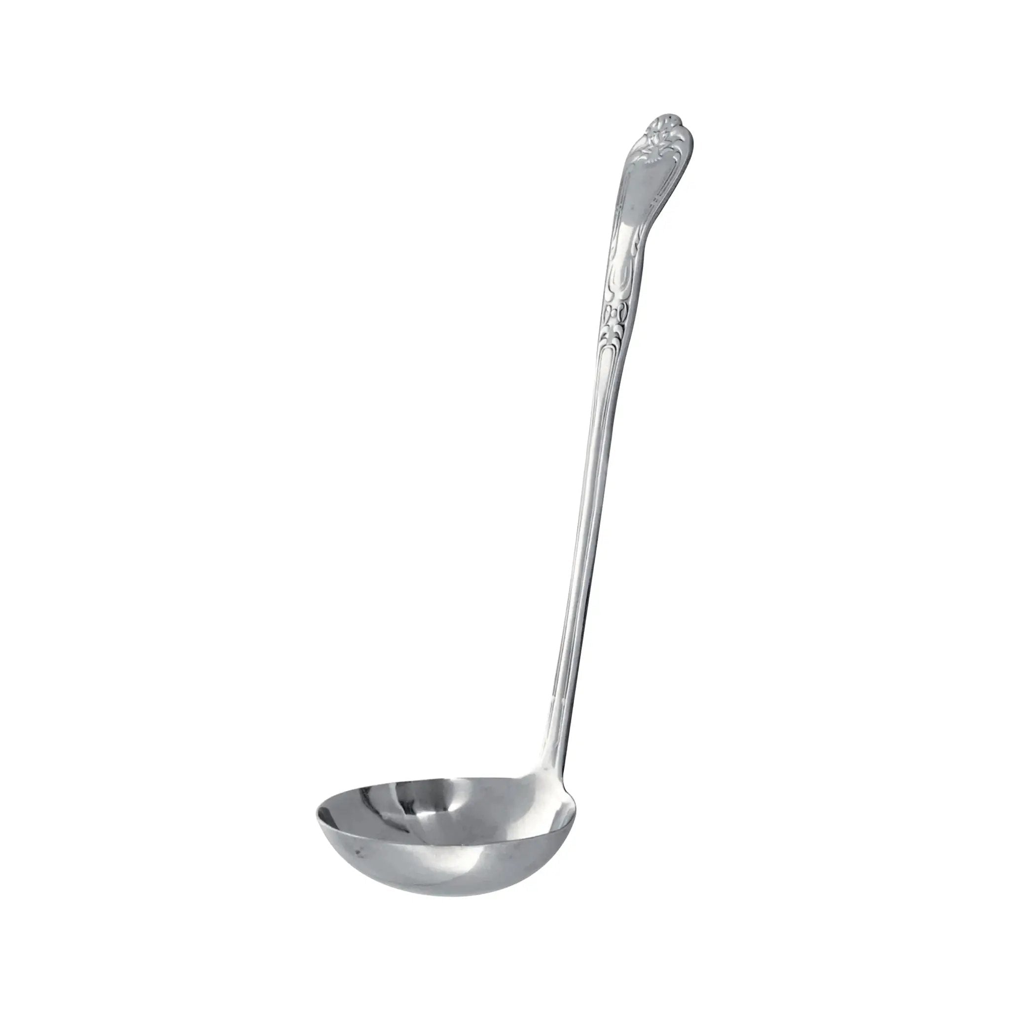 Thunder Group 4-1/2 oz, 3-3/4" Diameter x 1-3/8" Height, Sunflower Pattern Gravy Ladle with 9-1/4" x 1-3/8" Handle, Stainless Steel, Easy to Clean by Thunder Group (thunder-group-4-1-2-oz-3-3-4-diameter-x-1-3-8-height-sunflower-pattern-gravy-ladle-with-9-1-4-x-1-3-8-handle-stainless-steel-easy-to-clean)