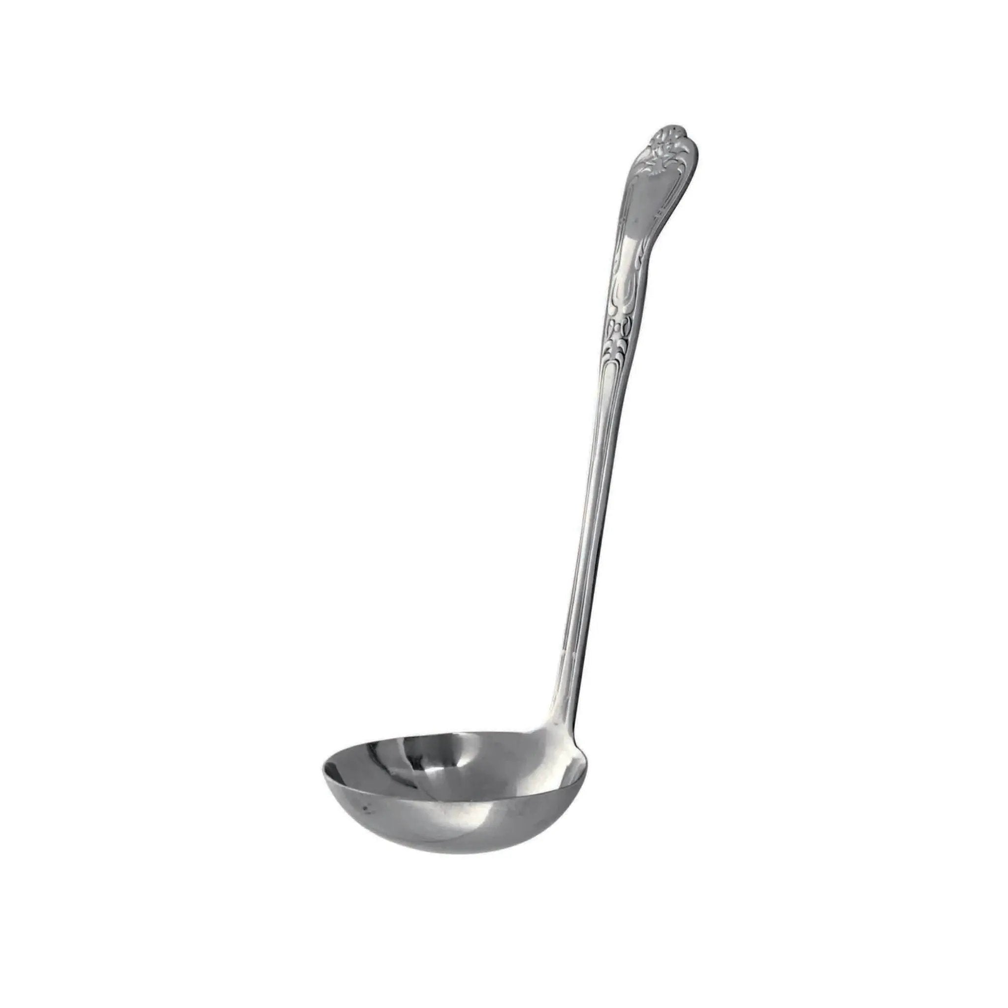Thunder Group 2 oz, 3" Diameter x 1" Height, Sunflower Pattern Gravy Ladle with 3-1/8" x 1-1/8" Handle, Stainless Steel, Easy to Clean by Thunder Group (thunder-group-2-oz-3-diameter-x-1-height-sunflower-pattern-gravy-ladle-with-3-1-8-x-1-1-8-handle-stainless-steel-easy-to-clean)