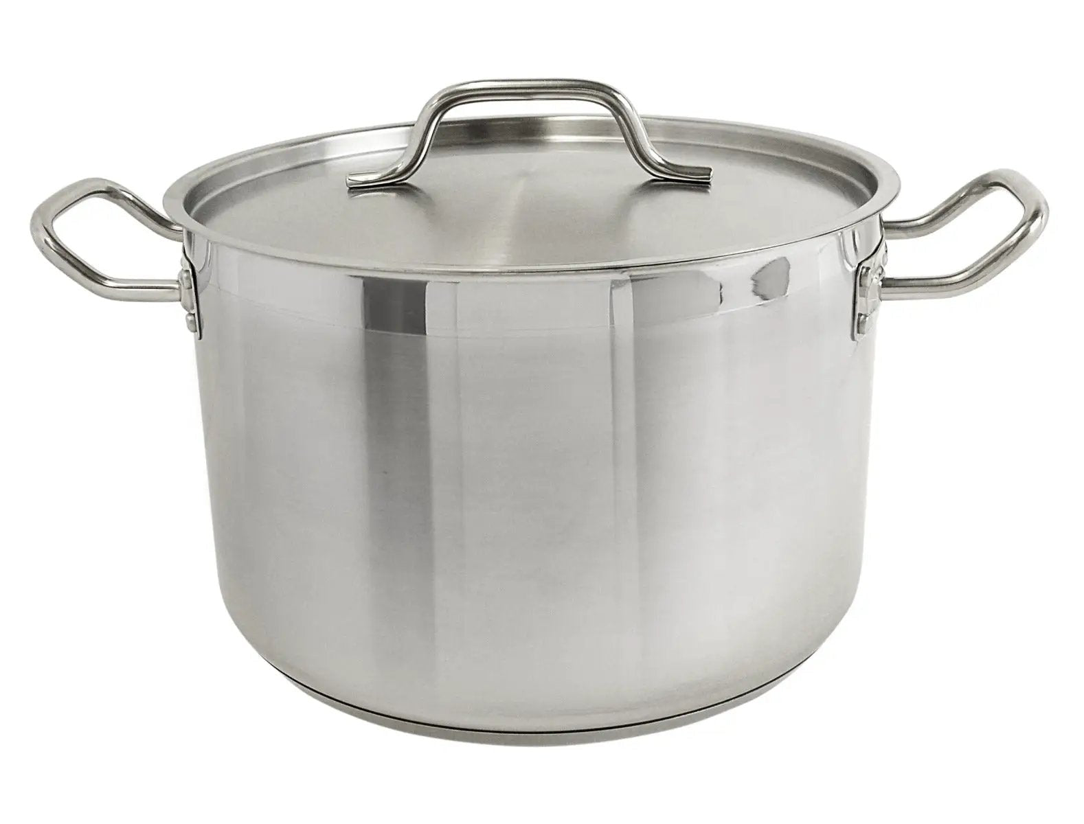 Thunder Group 12 qt, 11-5/8" Diameter x 7-3/8" Height, 2-3/8" Welded Handle, Stock Pot with 11-5/8" Diameter x 1/2" Thickness Lid, Stainless Steel , Encapsulated Base, Dishwasher Safe, Standard Electric, Gas Cooktop, Halogen & Induction Ready by Thunder Group (thunder-group-12-qt-11-5-8-diameter-x-7-3-8-height-2-3-8-welded-handle-stock-pot-with-11-5-8-diameter-x-1-2-thickness-lid-stainless-steel-encapsulated-base-dishwasher-safe-standard-electric-gas-cooktop-halogen-induction-ready)