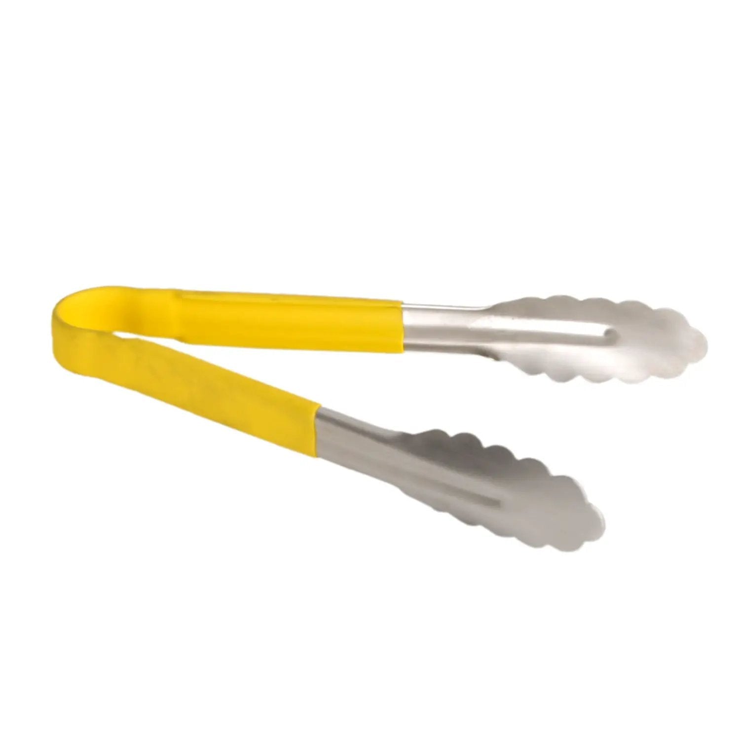Thunder Group 10" x 4-5/8" x 1-1/2", Tong, Yellow Color, Stainless Steel Body with Non-Slip PolyVinyl chloride Coated handles, Sanitary and Safe for Food Service, Color Coded by Thunder Group (thunder-group-10-x-4-5-8-x-1-1-2-tong-yellow-color-stainless-steel-body-with-non-slip-polyvinyl-chloride-coated-handles-sanitary-and-safe-for-food-service-color-coded)