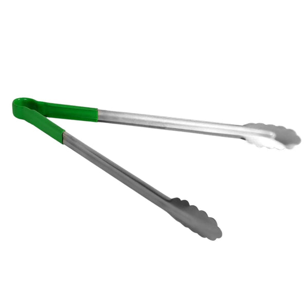 Thunder Group 16" x 6-1/2" x 1-1/2", Tong, Green Color, Stainless Steel Body with Non-Slip PolyVinyl chloride Coated handles, Sanitary and Safe for Food Service, Color Coded by Thunder Group (thunder-group-16-x-6-1-2-x-1-1-2-tong-green-color-stainless-steel-body-with-non-slip-polyvinyl-chloride-coated-handles-sanitary-and-safe-for-food-service-color-coded)