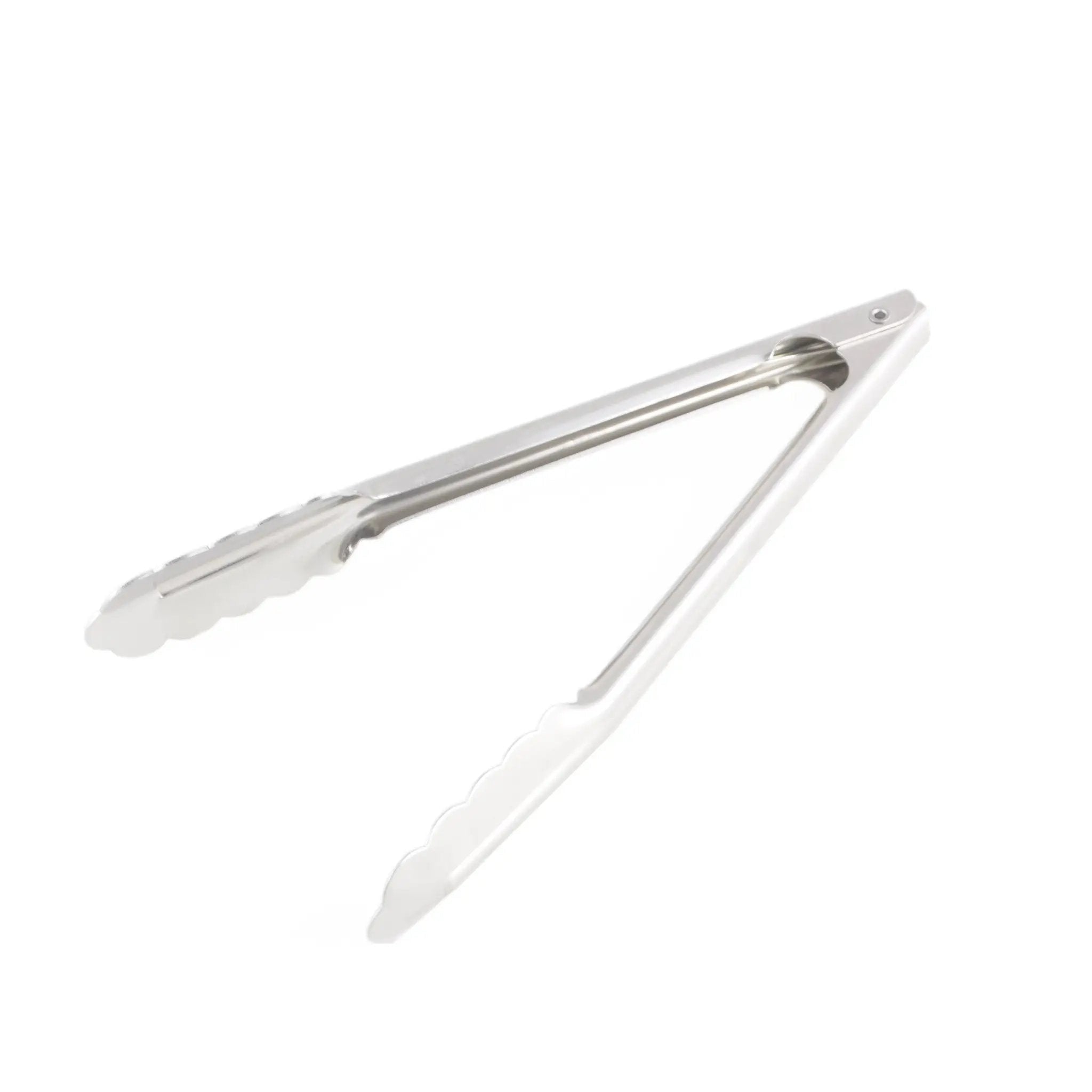 Thunder Group 10" x 1-1/4" x 1-3/8", Flat Spring Utility Tong with Locking Ring, Stainless Steel by Thunder Group (thunder-group-10-x-1-1-4-x-1-3-8-flat-spring-utility-tong-with-locking-ring-stainless-steel)