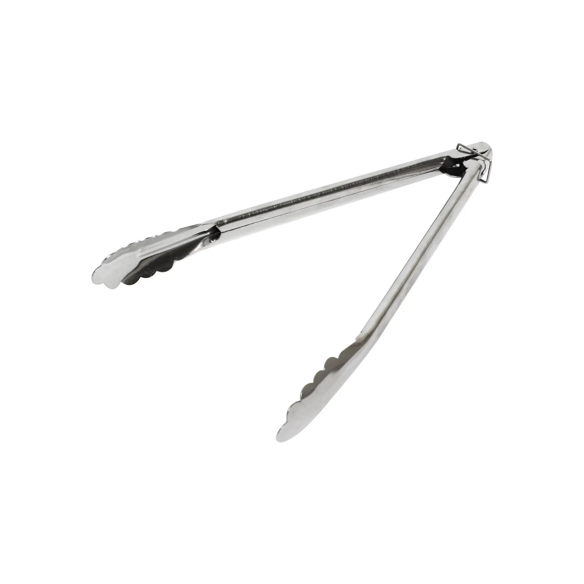 Thunder Group 16" x 1-1/4" x 1-3/8", Flat Spring Utility Tong with Locking Ring, Stainless Steel, 1mm Thickness, Heavy-Duty by Thunder Group (thunder-group-16-x-1-1-4-x-1-3-8-flat-spring-utility-tong-with-locking-ring-stainless-steel-1mm-thickness-heavy-duty)
