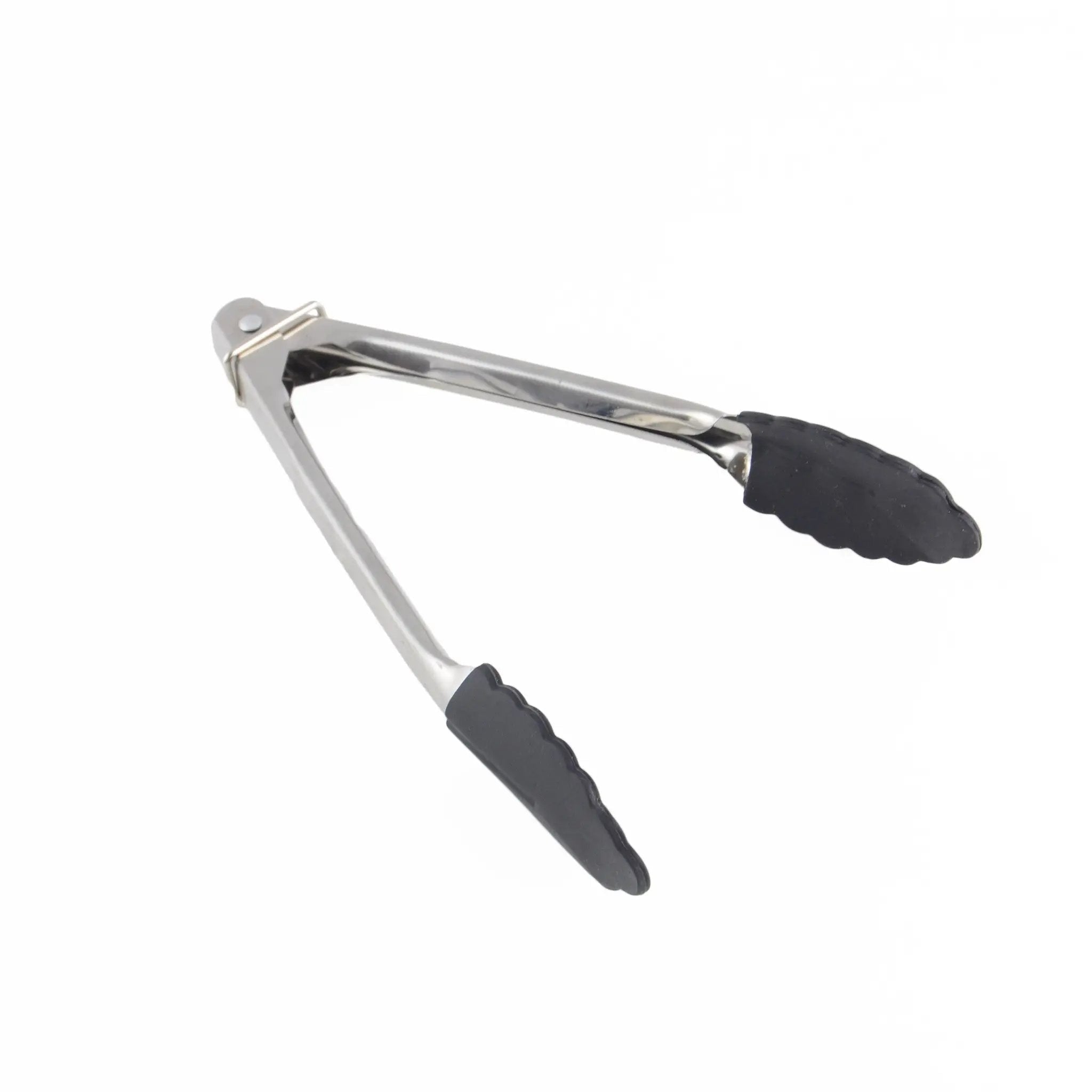 Thunder Group 7" x 1" x 1-1/4", Non-Slip Utility Tong, Stainless Steel Handles (0.8mm Thickness) with Silicone Sliding Locking Ring & Grip, Maximum Temperature 509?F by Thunder Group (thunder-group-7-x-1-x-1-1-4-non-slip-utility-tong-stainless-steel-handles-0-8mm-thickness-with-silicone-sliding-locking-ring-grip-maximum-temperature-509-f)