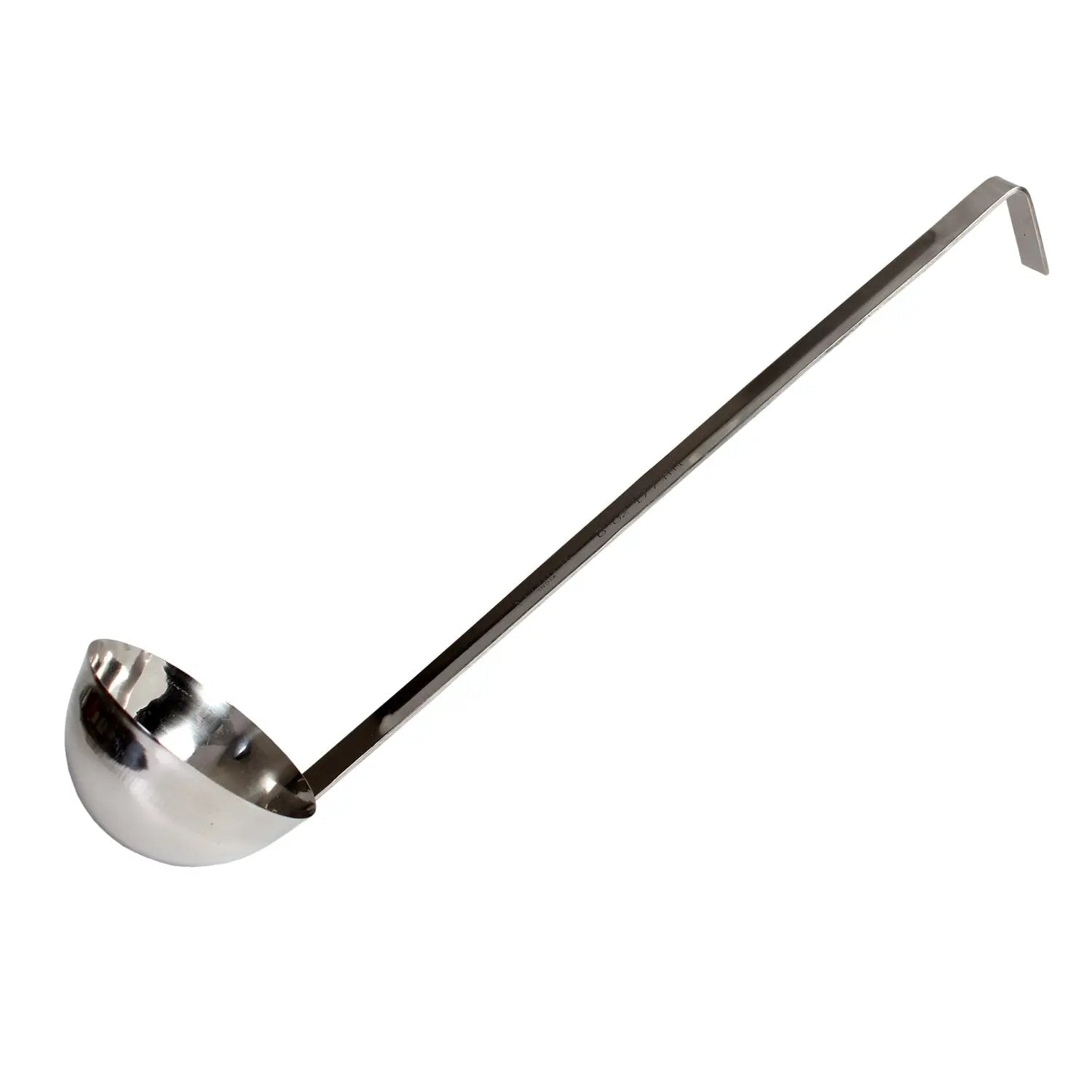 Thunder Group 6 oz, 3-5/8" Diameter x 1-3/4" Height Ladle Bowl size, 12-5/8" Length x 5/8" Width Handle and 1-3/4" Length x 5/8" Width bended tip can be easily nested on Pot rim or hung on rack, Stainless Steel Two-Piece Ladle by Thunder Group (thunder-group-6-oz-3-5-8-diameter-x-1-3-4-height-ladle-bowl-size-12-5-8-length-x-5-8-width-handle-and-1-3-4-length-x-5-8-width-bended-tip-can-be-easily-nested-on-pot-rim-or-hung-on-rack-stainless-steel-two-piece-ladle)