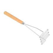 Thunder Group 4-3/8" x 4-3/8" x 12", Square Shape Potato Masher, Iron Plated with Wooden Handle, Easy to Clean by Thunder Group (thunder-group-4-3-8-x-4-3-8-x-12-square-shape-potato-masher-iron-plated-with-wooden-handle-easy-to-clean)
