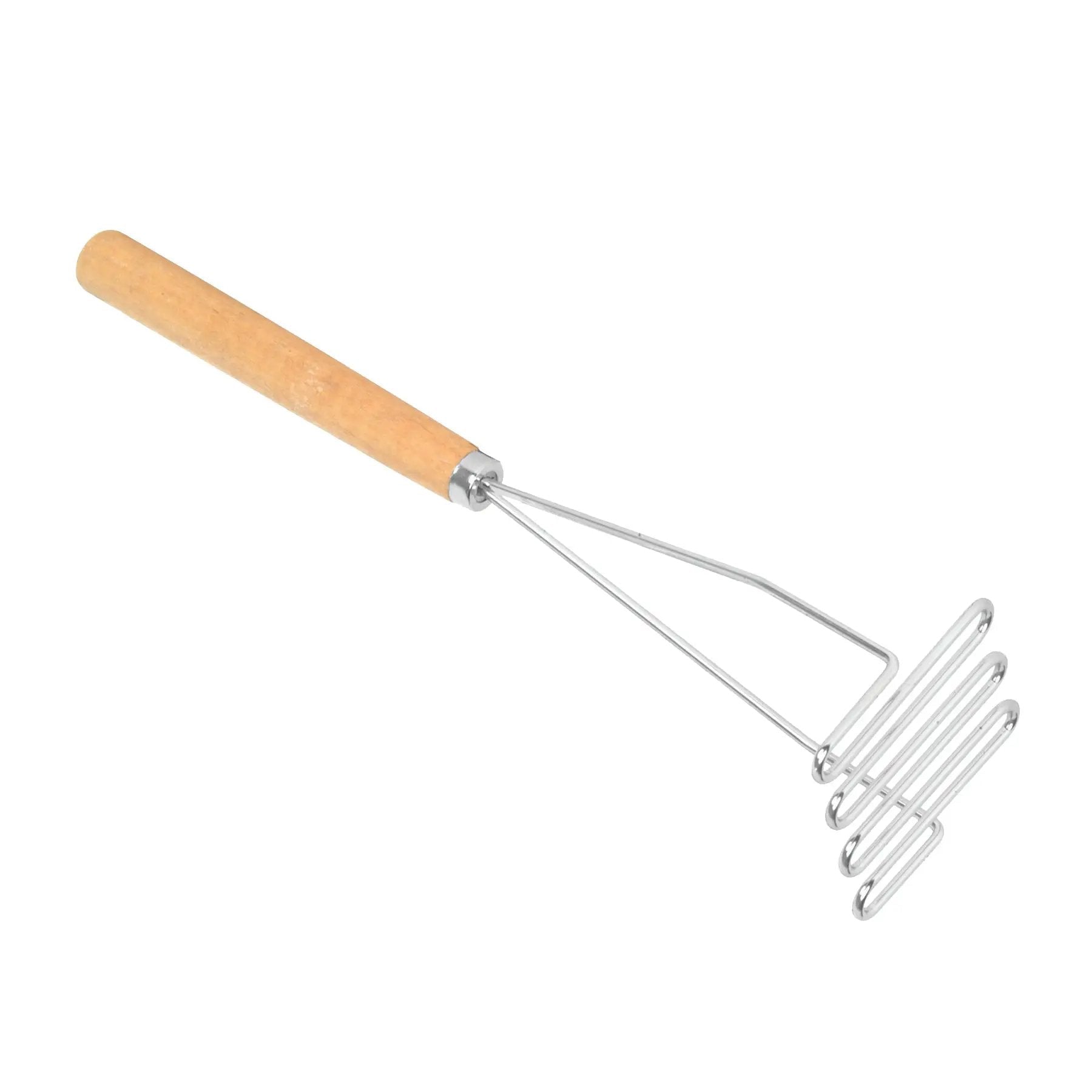 Thunder Group 5" x 4-1/8" x 18", Square Shape Potato Masher, Iron Plated with Wooden Handle, Easy to Clean by Thunder Group (thunder-group-5-x-4-1-8-x-18-square-shape-potato-masher-iron-plated-with-wooden-handle-easy-to-clean)