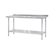 Thunder Group SLWT42448F4 24" x 48" Commercial Worktable with 4" Backsplash Product Image