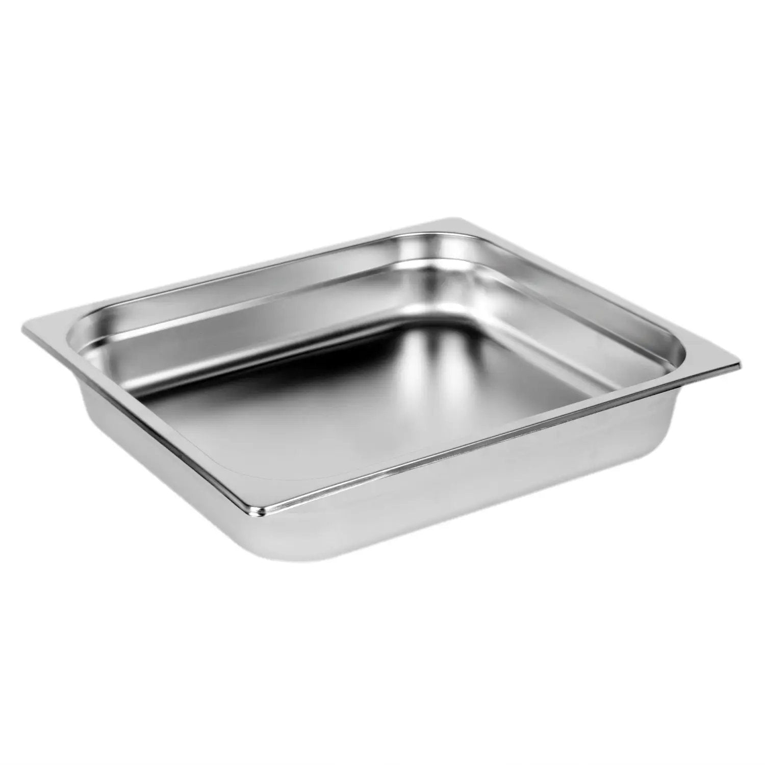 Thunder Group Two-Thirds Size, 2-1/2" Deep, Anti-Jam, Heavy-Duty, Stainless Steel 18-8, 304 Material, True 24 Gauge, Dishwasher Safe, No Microwave, Oven Safe, NSF by Thunder Group (thunder-group-two-thirds-size-2-1-2-deep-anti-jam-heavy-duty-stainless-steel-18-8-304-material-true-24-gauge-dishwasher-safe-no-microwave-oven-safe-nsf)