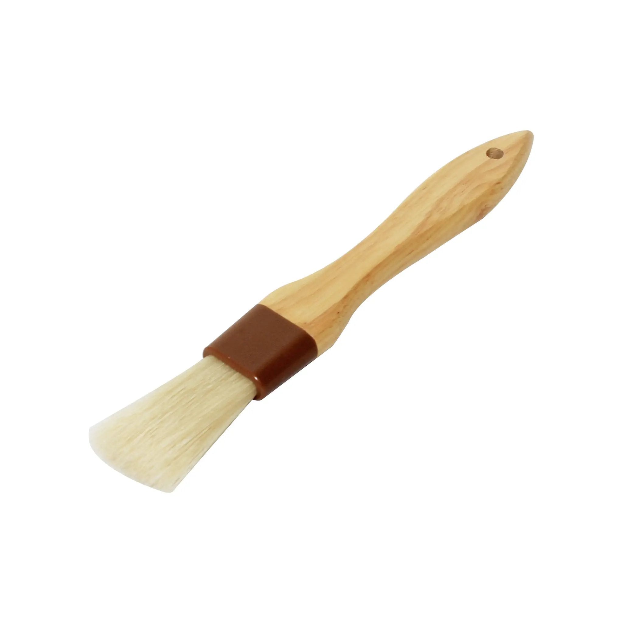 Thunder Group 1" Flat Head, 8-1/4" x 1" x 1/2" Sterilized and Bleached Boar Bristle Pastry Brush Bounded by Brown Plastic Ferrule, Boar Bristles with Wooden Handle by Thunder Group (thunder-group-1-flat-head-8-1-4-x-1-x-1-2-sterilized-and-bleached-boar-bristle-pastry-brush-bounded-by-brown-plastic-ferrule-boar-bristles-with-wooden-handle)