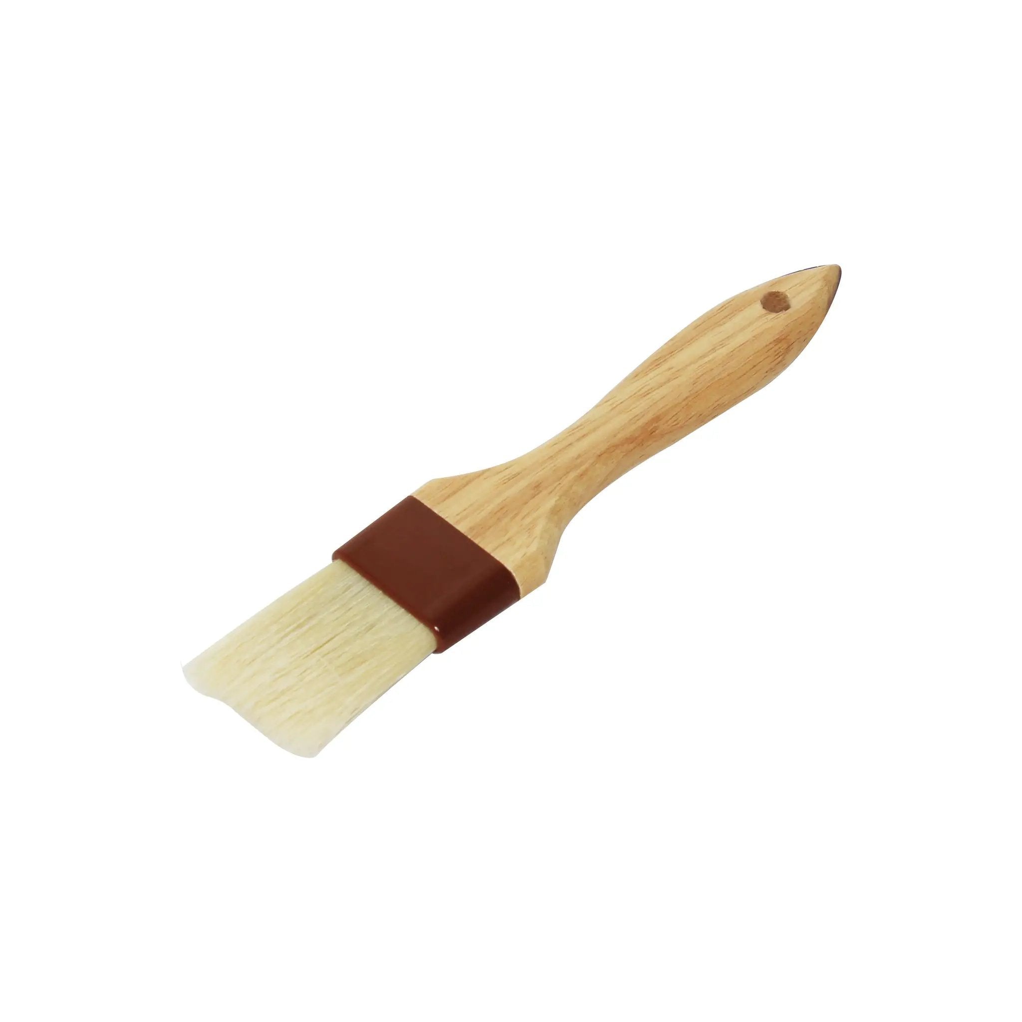 Thunder Group 1-1/2" Flat Head, 8-3/8" x 1-3/8" x 1/2" Sterilized and Bleached Boar Bristle Pastry Brush Bounded by Brown Plastic Ferrule, Boar Bristles with Wooden Handle by Thunder Group (thunder-group-1-1-2-flat-head-8-3-8-x-1-3-8-x-1-2-sterilized-and-bleached-boar-bristle-pastry-brush-bounded-by-brown-plastic-ferrule-boar-bristles-with-wooden-handle)