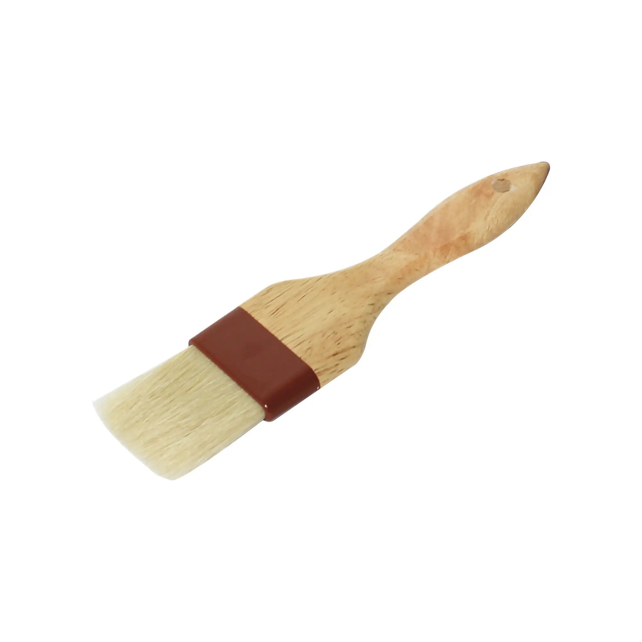 Thunder Group 2" Flat Head, 8-1/2" x 2" x 1/2" Sterilized and Bleached Boar Bristle Pastry Brush Bounded by Brown Plastic Ferrule, Boar Bristles with Wooden Handle by Thunder Group (thunder-group-2-flat-head-8-1-2-x-2-x-1-2-sterilized-and-bleached-boar-bristle-pastry-brush-bounded-by-brown-plastic-ferrule-boar-bristles-with-wooden-handle)