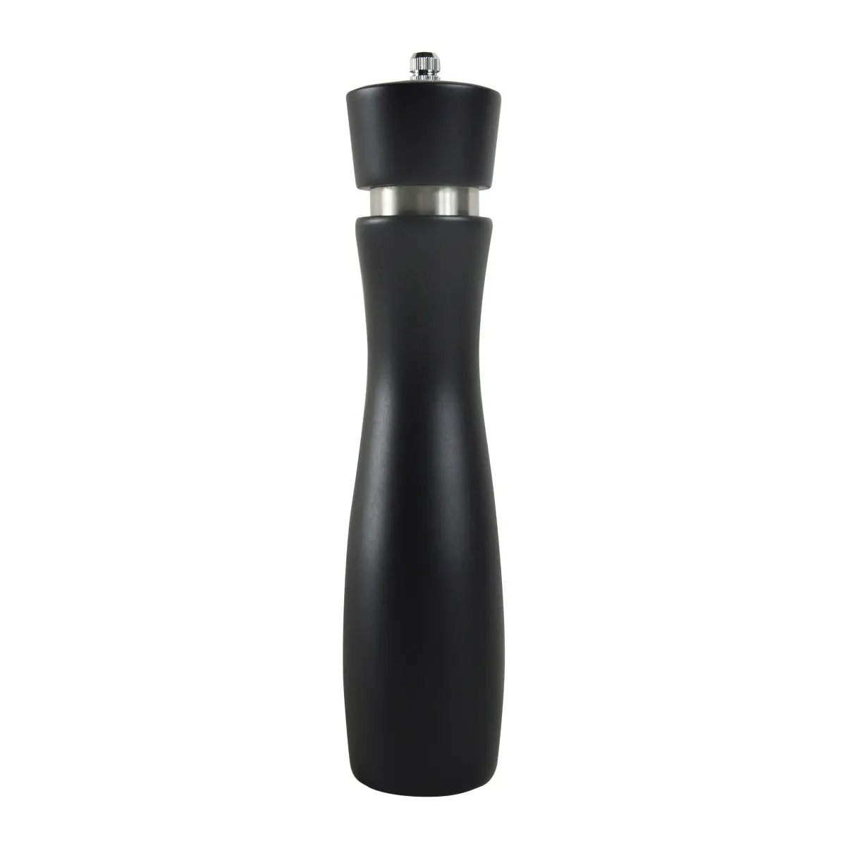 Thunder Group 12"H Beechwood Pepper Mill, Black by Thunder Group (thunder-group-12h-beechwood-pepper-mill-black)