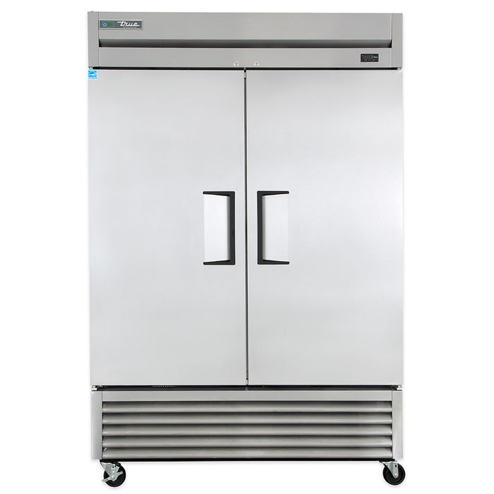 True T - 49 - HC 54" Two Section Reach In Refrigerator, (2) Left/Right Hinge Solid Doors, 115v