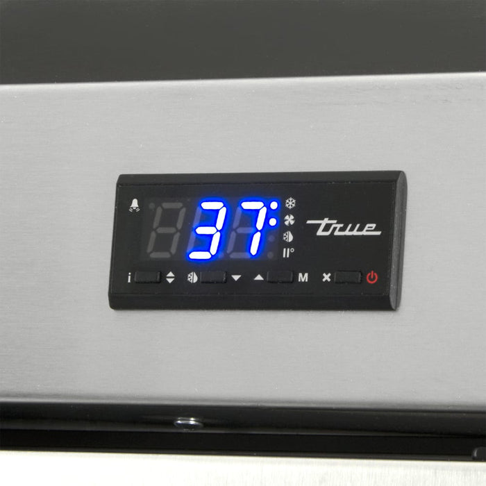 True T - 49 - HC 54" Two Section Reach In Refrigerator, (2) Left/Right Hinge Solid Doors, 115v