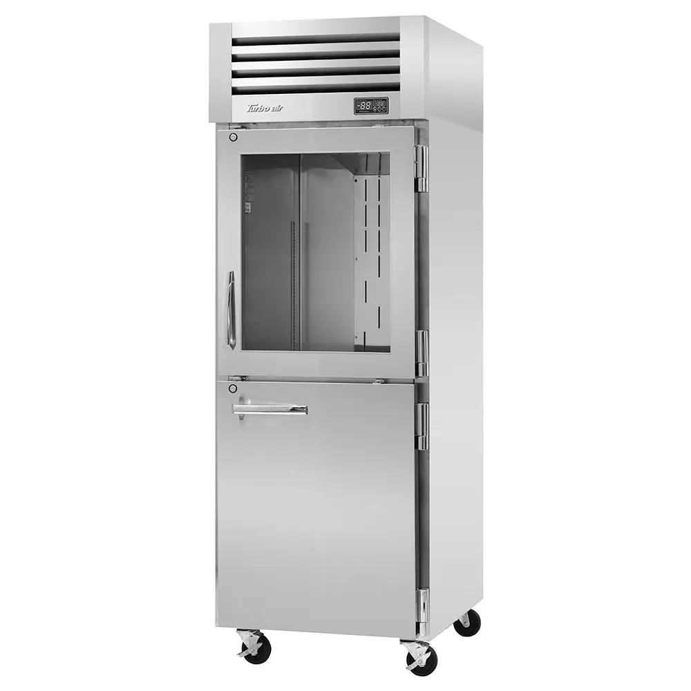 Turbo Air PRO-26R-GSH-N: 28 3/4" Reach-In Refrigerator with One Solid and One Glass Door (Right Hinge, 115V)